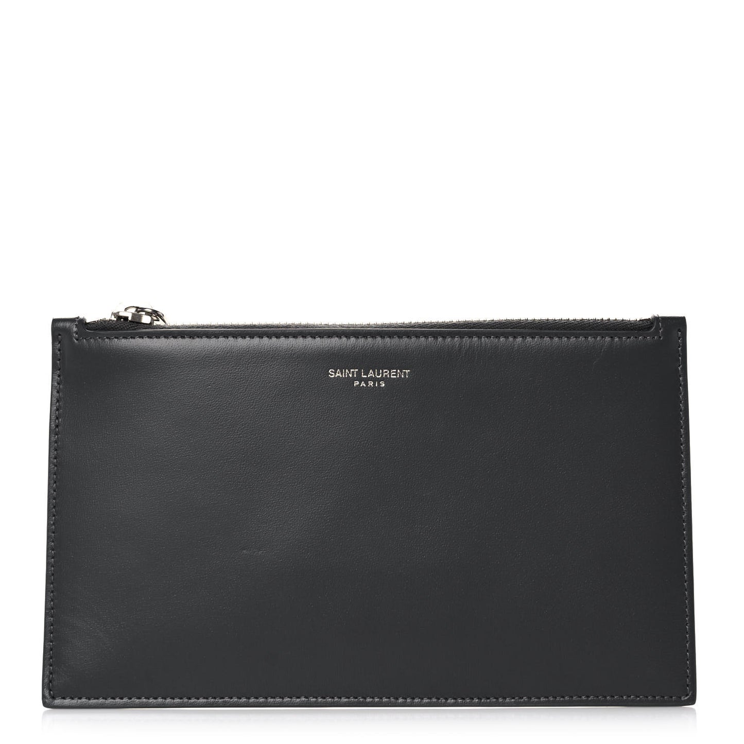 Smooth Calfskin Zip Pouch Black