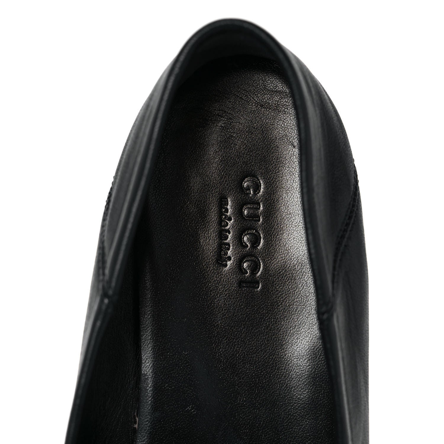 Gucci Lambskin Womens Brixton Horsebit Loafers 38 Black 7 of 8