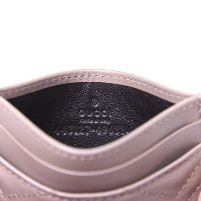 Gucci Calfskin Matelasse GG Marmont Card Holder Porcelain Rose 5 of 9