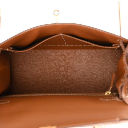Hermes Epsom Kelly Sellier 28 Gold 5 of 13