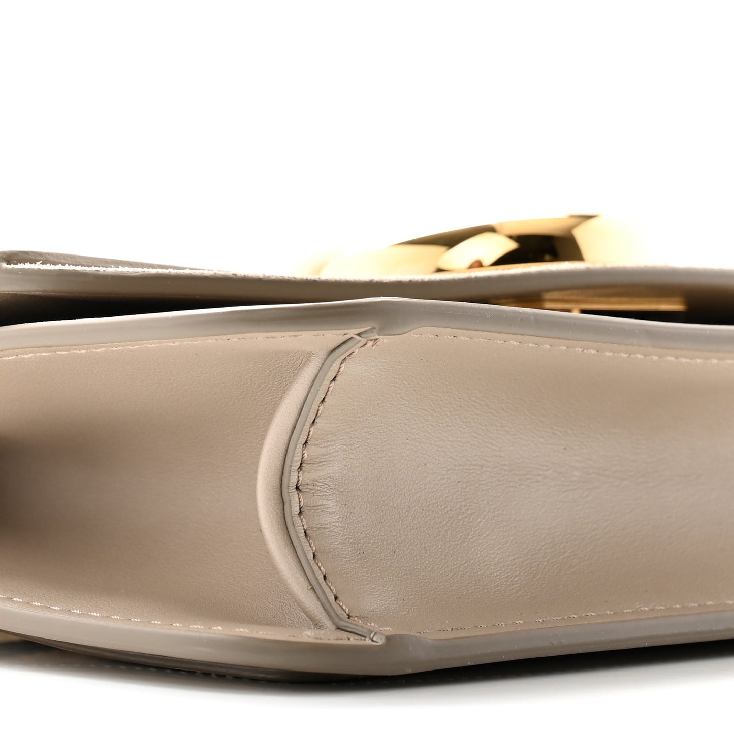 Calfskin Suede C Clutch With Chain Motty Grey