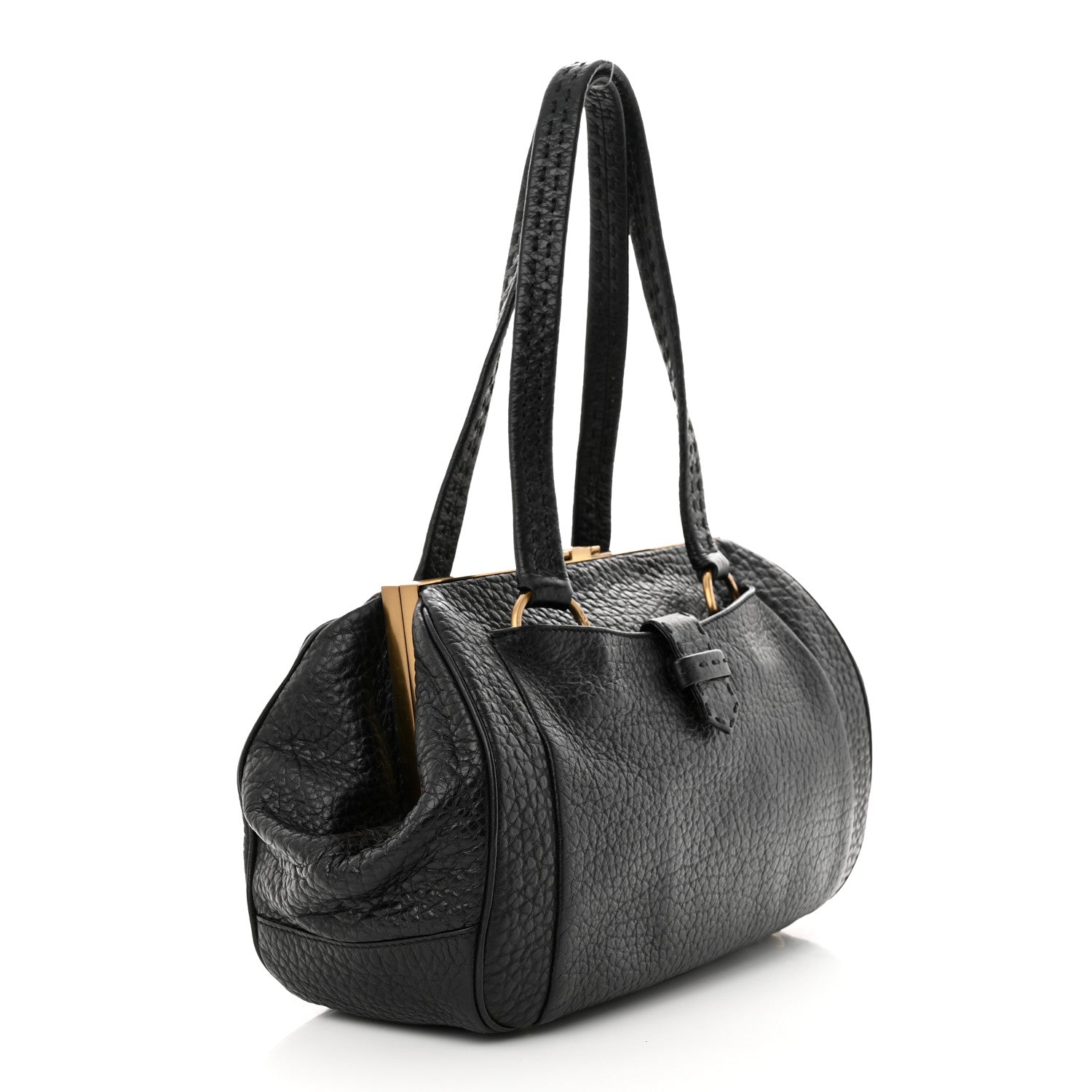 Prada Cervo Berlino Satchel Black 3 of 11