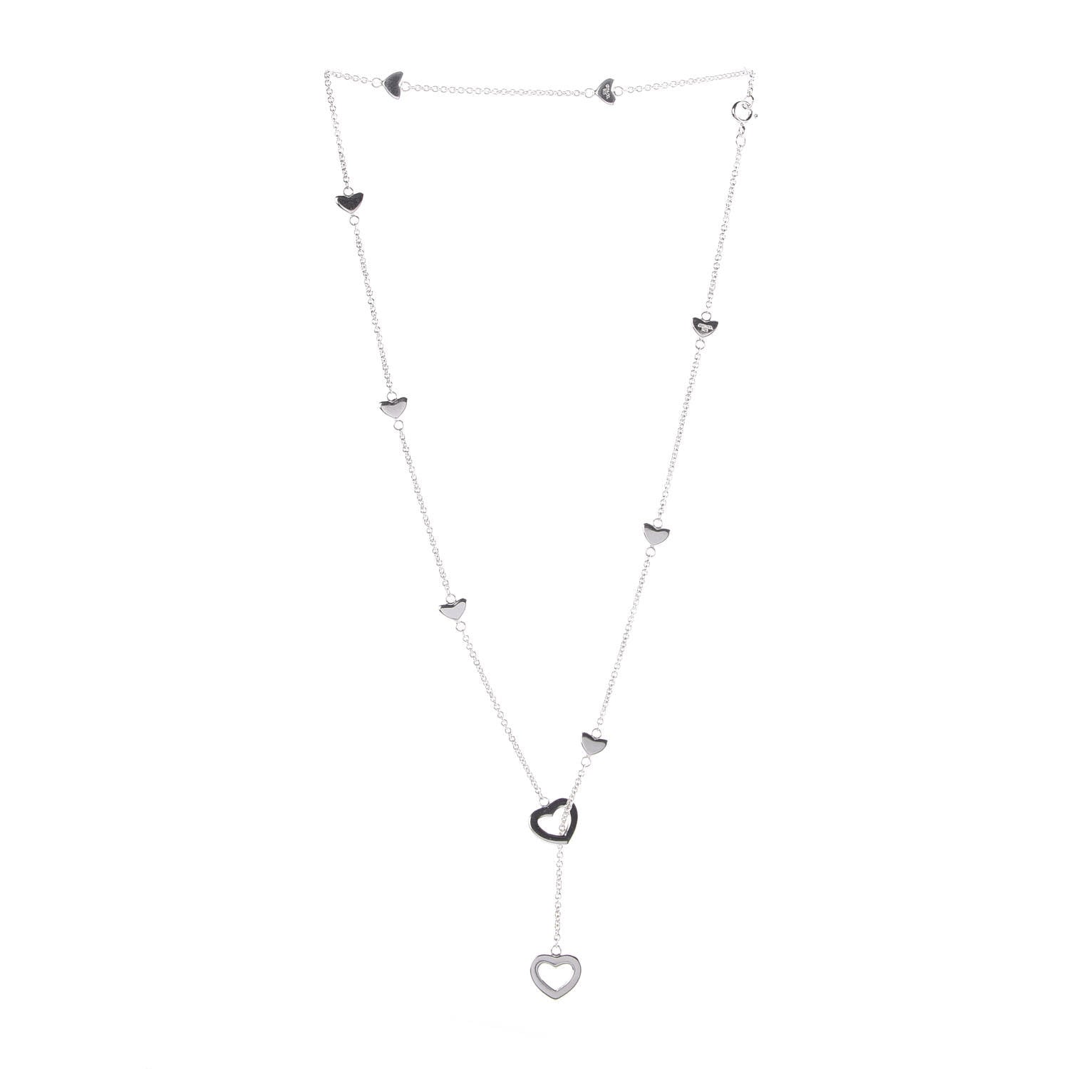 Tiffany Sterling Silver Heart Lariat Necklace 3 of 5
