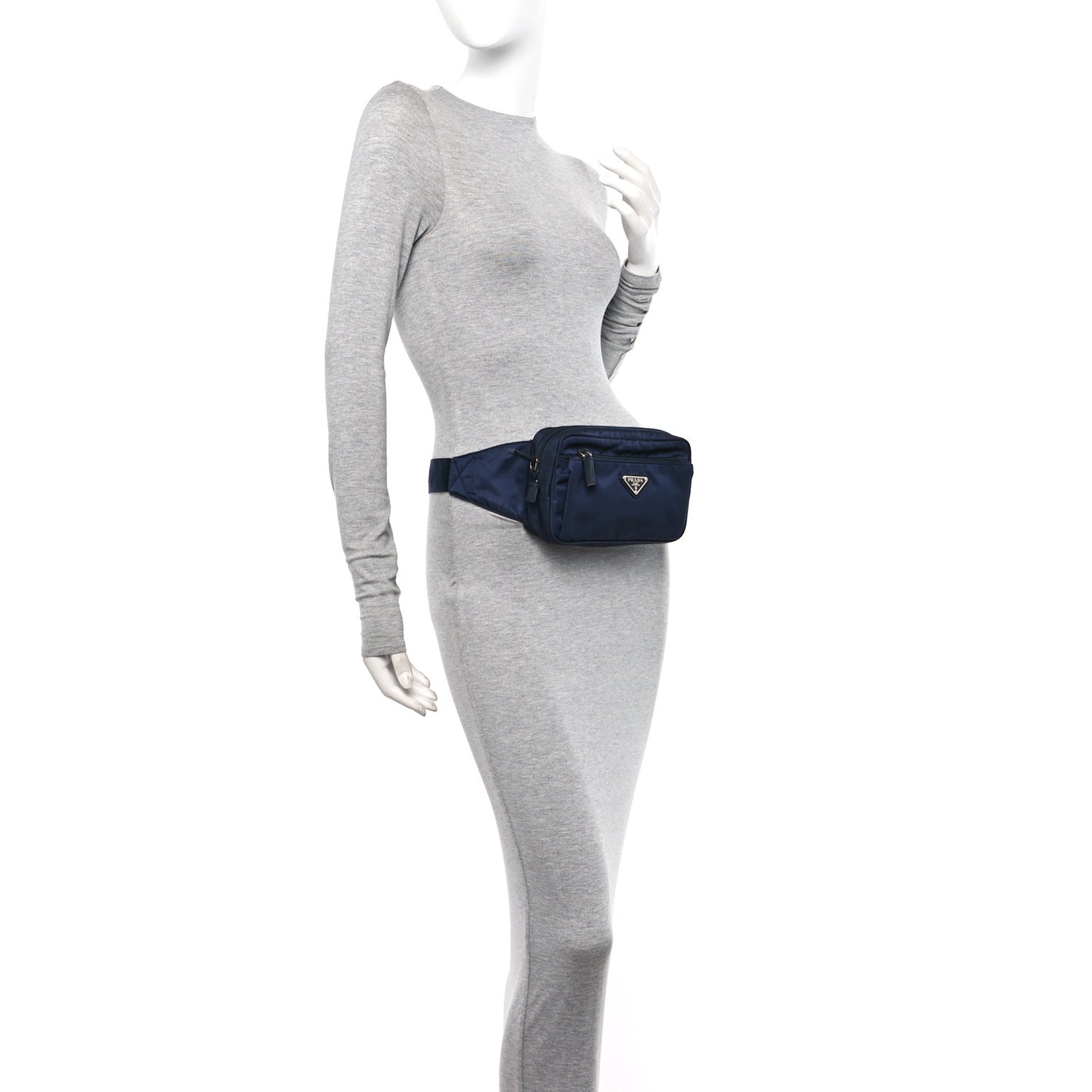 Re-Nylon Saffiano Belt Bag Navy