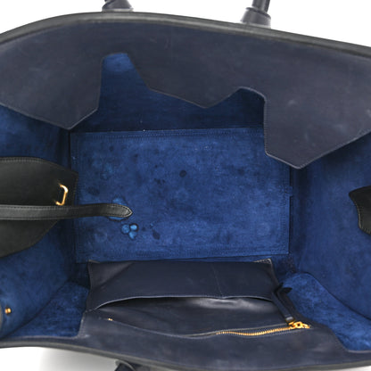 Celine Smooth Calfskin Large Bi-Color Tie Knot Tote Black Navy 6 of 22