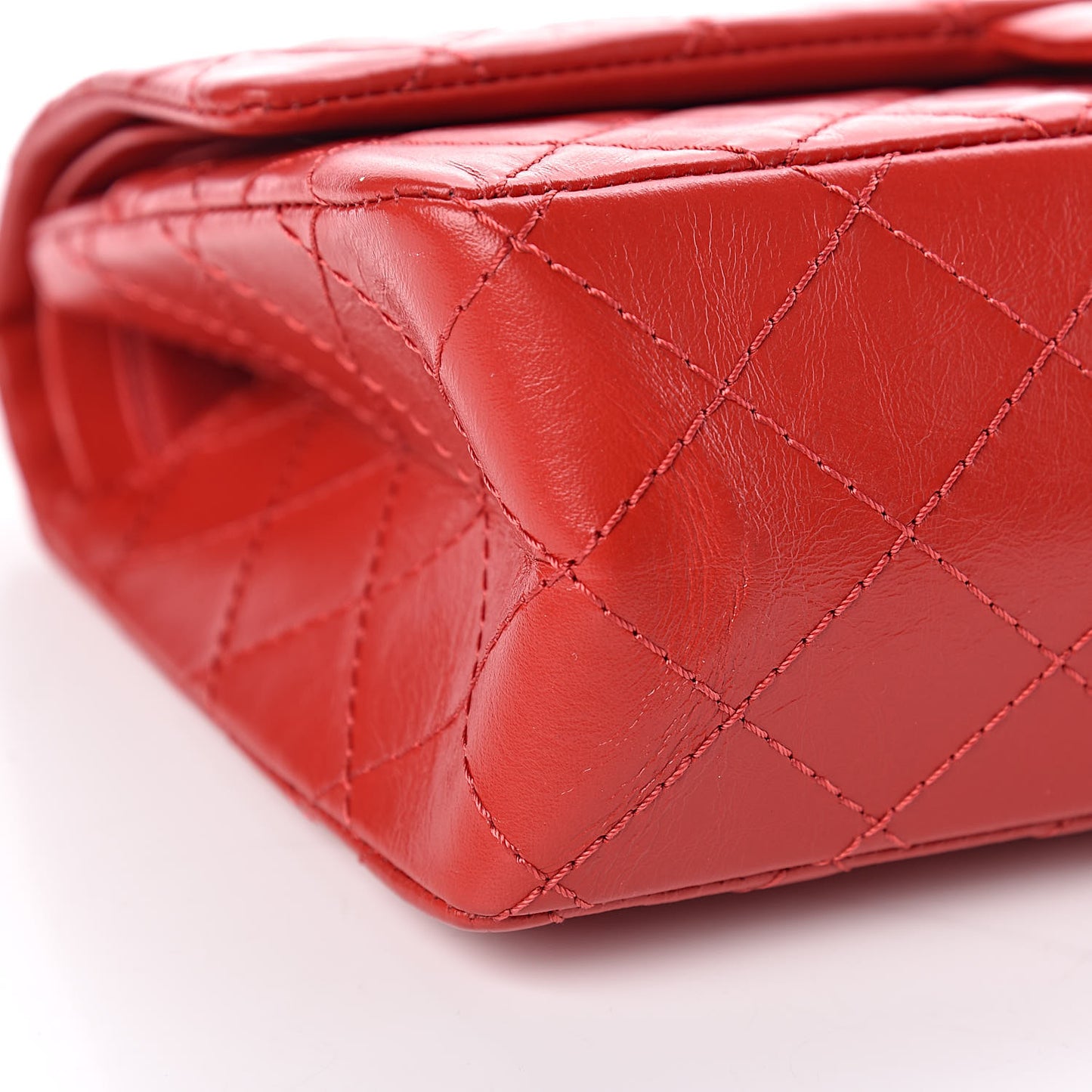 Aged Calfskin Quilted 2.55 Reissue 225 Flap Red