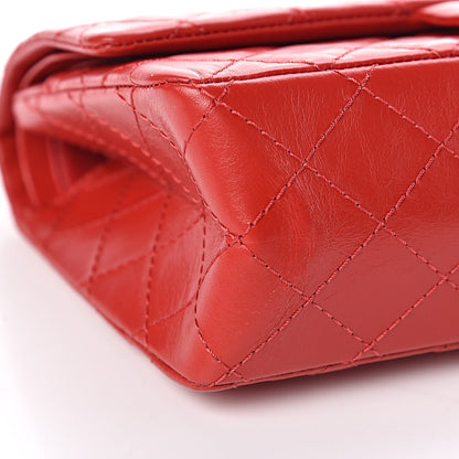 Chanel Aged Calfskin Quilted 2.55 Reissue 225 Flap Red 8 of 10