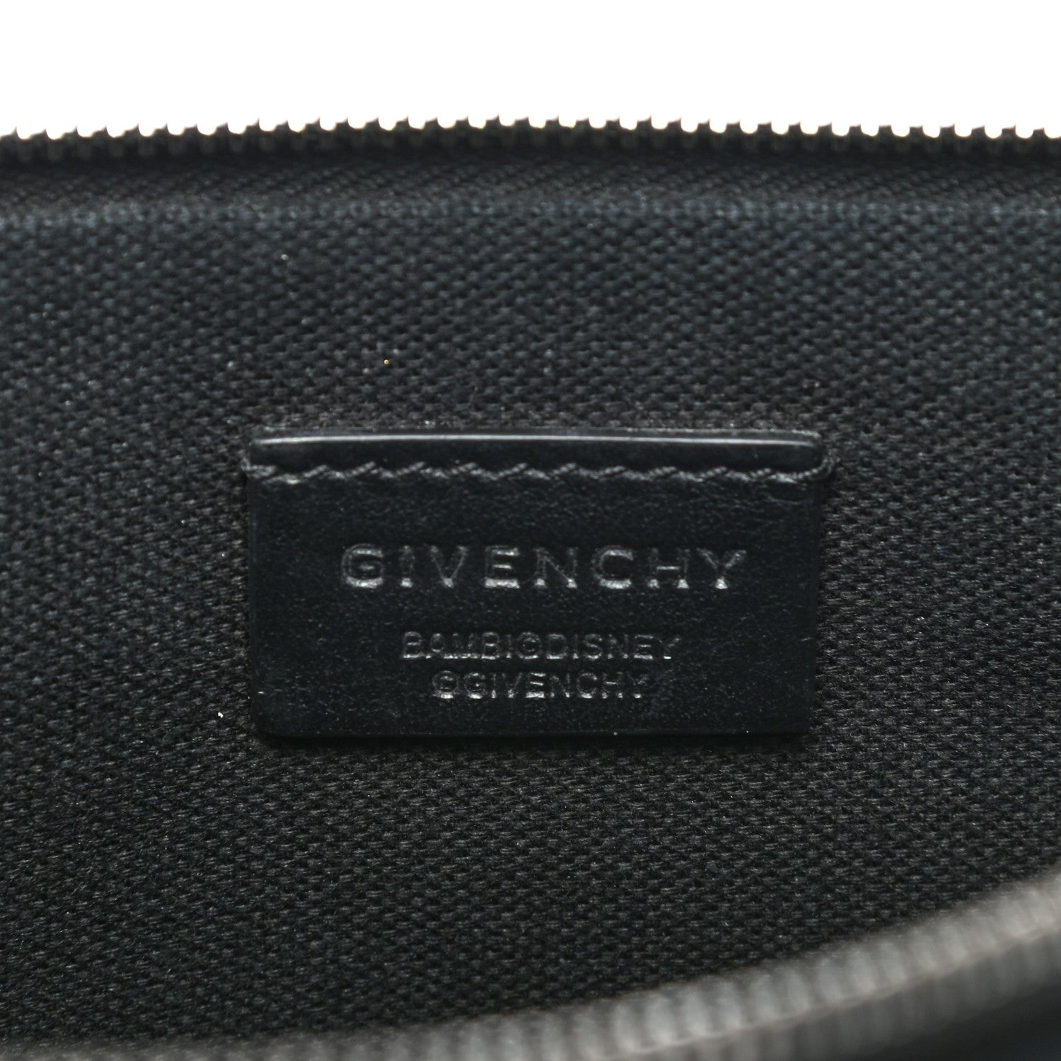 Givenchy Calfskin Bambi Print Medium Cosmetic Pouch Black 6 of 8
