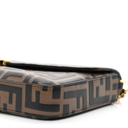 Fendi Vitello Soft F is Fendi Bi-Color FF 1974 Embossed Envelope Wallet On Chain with Pouches Maya Black 13 of 13
