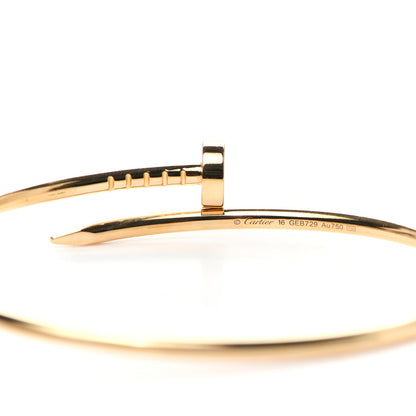 Cartier 18K Yellow Gold Small Juste Un Clou Bracelet 16 4 of 6