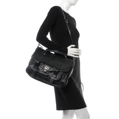 Proenza Schouler Lambskin Medium PS1 Satchel Black 2 of 7
