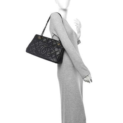 Chanel Caviar Quilted CC Timeless Soft Tote Black 2 of 12