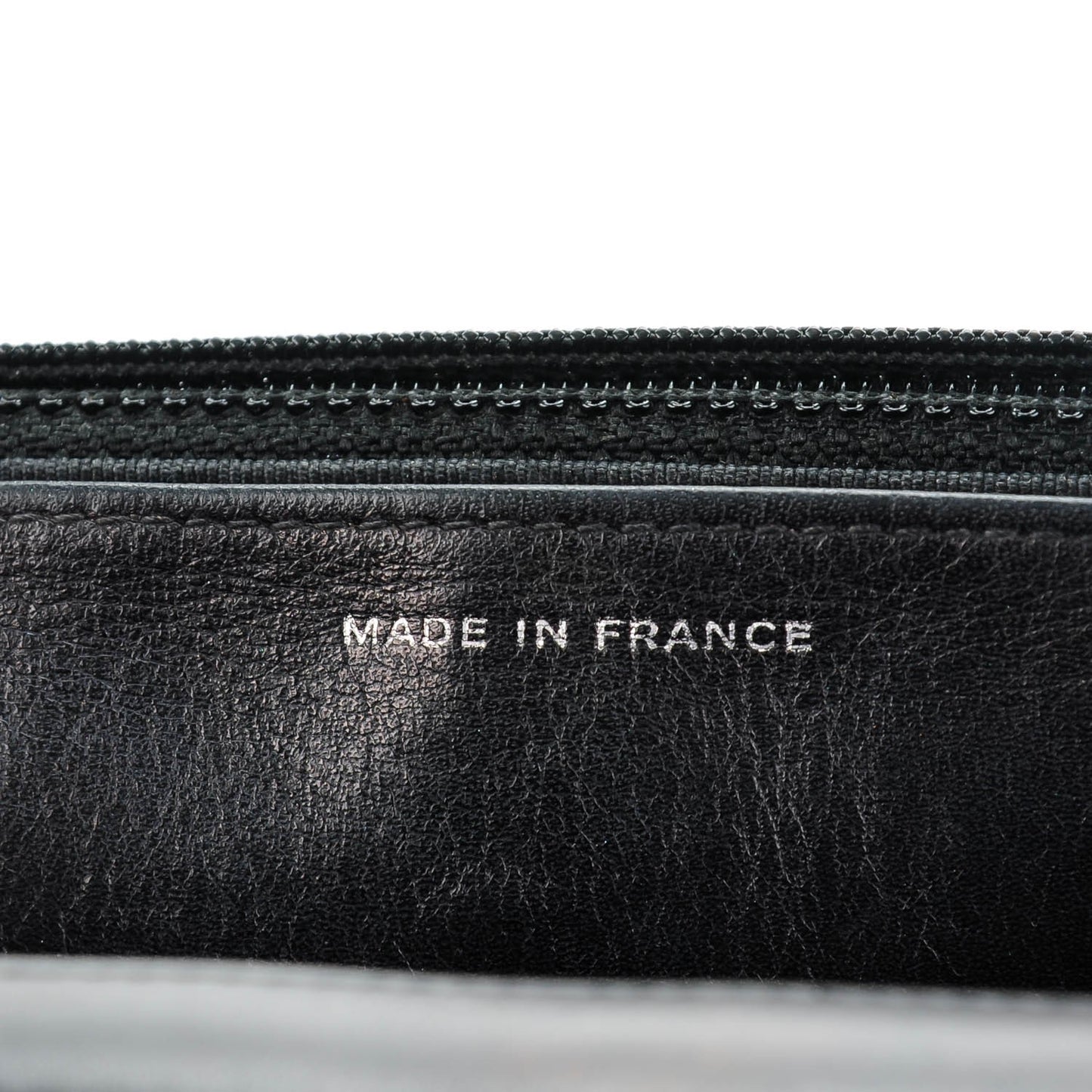 Calfskin Double Stitch Hamptons Wallet On Chain WOC Black