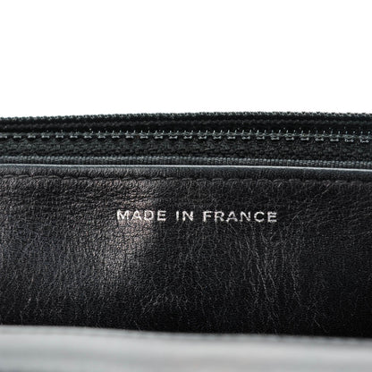Chanel Calfskin Double Stitch Hamptons Wallet On Chain WOC Black 7 of 8