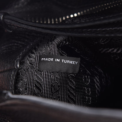 Prada Vitello Daino Zip Shopping Tote Black 7 of 11