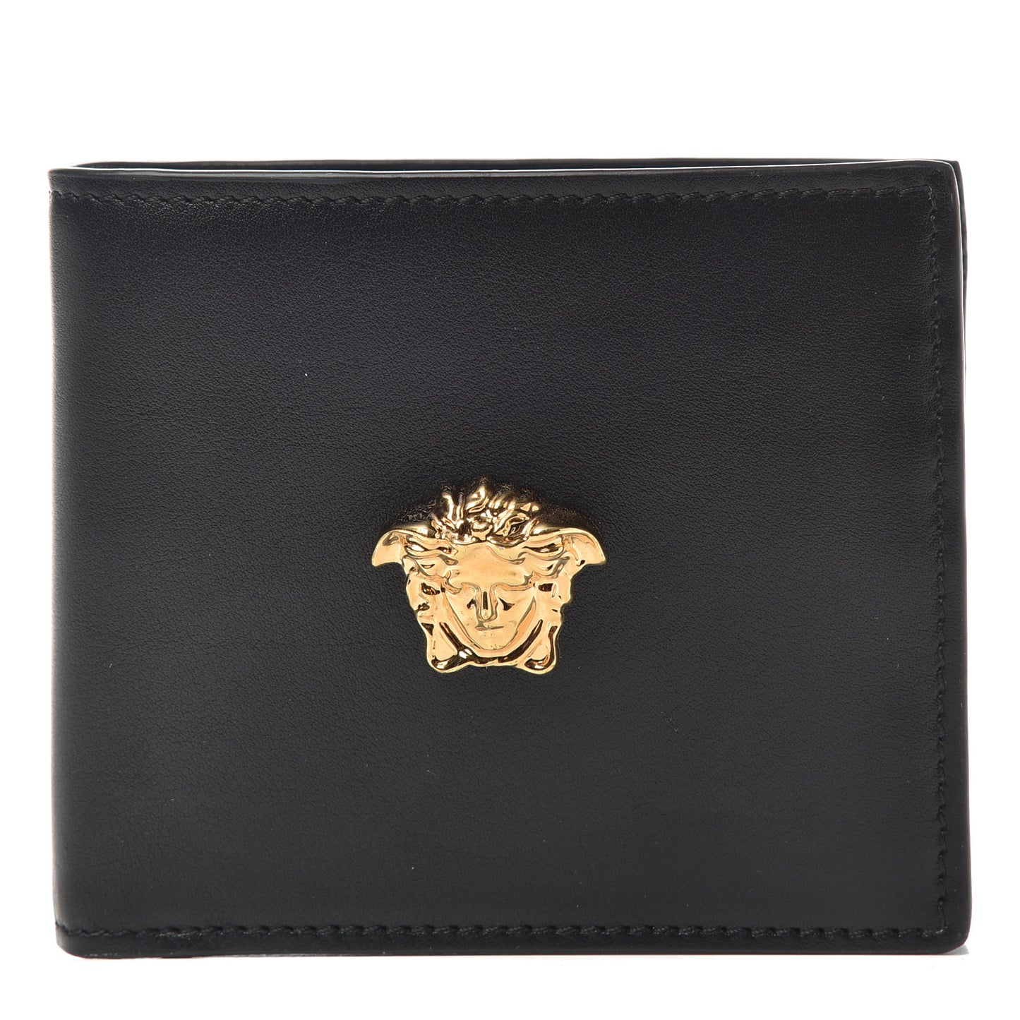 Vitello Medusa Bi-Fold Wallet Black