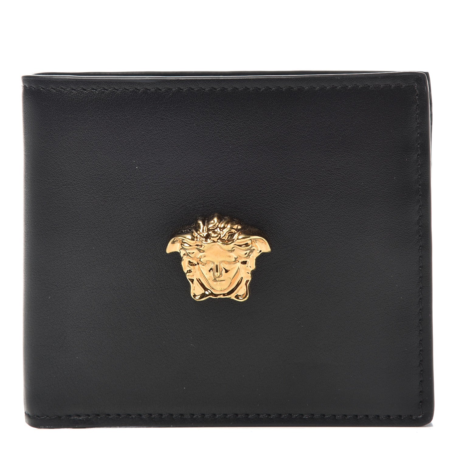 Versace Vitello Medusa Bi-Fold Wallet Black 1 of 6