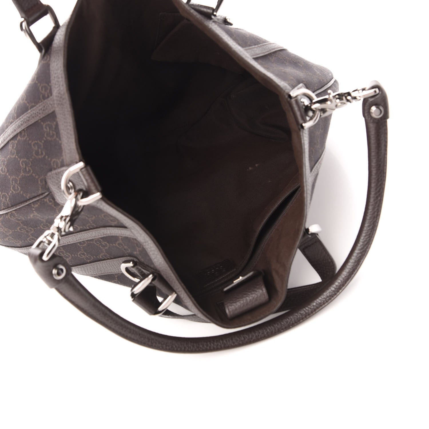 Gucci Monogram Medium Abbey Convertible Tote Dark Brown 5 of 11