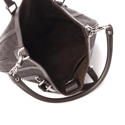 Gucci Monogram Medium Abbey Convertible Tote Dark Brown 5 of 11
