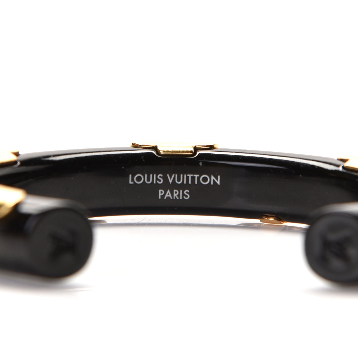 Resin Daily Monogram Bracelet M Black