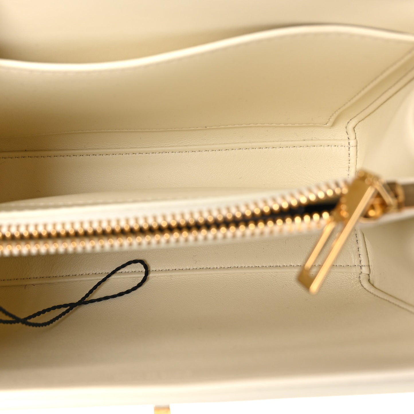 Satinated Calfskin Mini 16 Top Handle Bag White Cotton