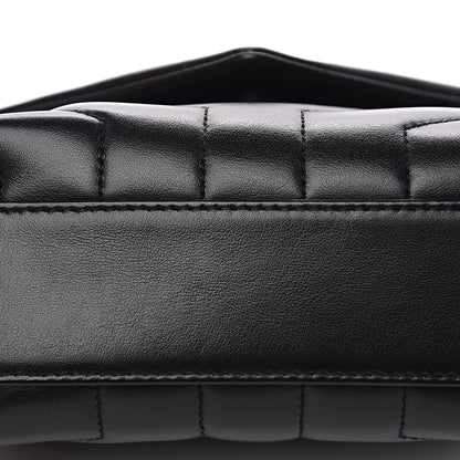 Saint Laurent Calfskin Y Quilted Monogram Toy Loulou Crossbody Bag Black 9 of 10