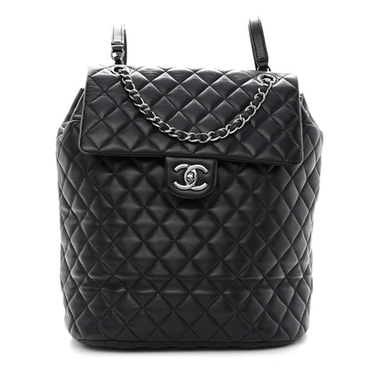 Chanel Calfskin Quilted Large Urban Spirit Backpack Dark Purple 1 of 12
