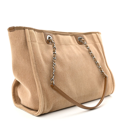 Chanel Canvas Sequin Small Deauville Tote Ecru 3 of 10