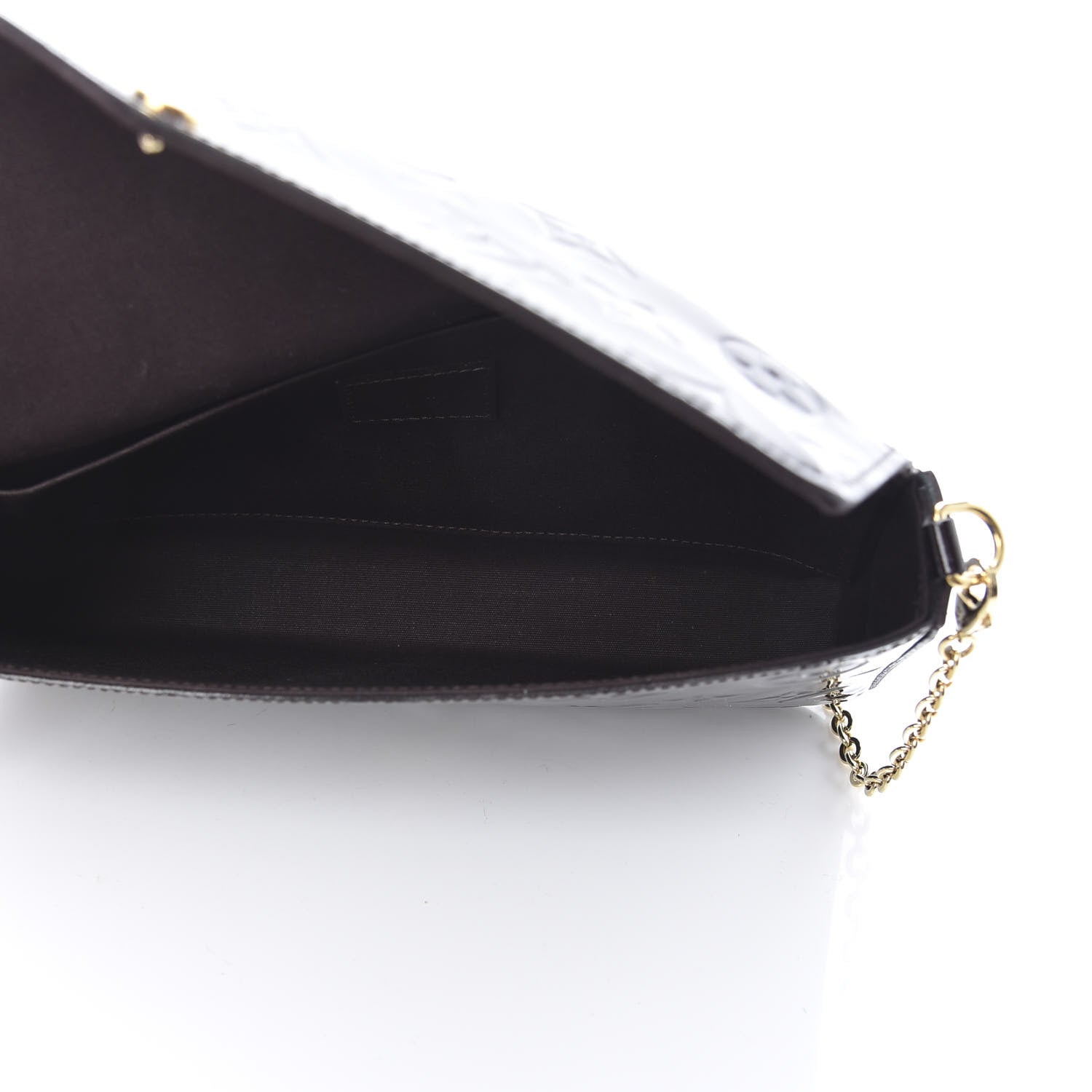 Louis Vuitton Vernis Pochette Felicie Chain Wallet Amarante 7 of 14