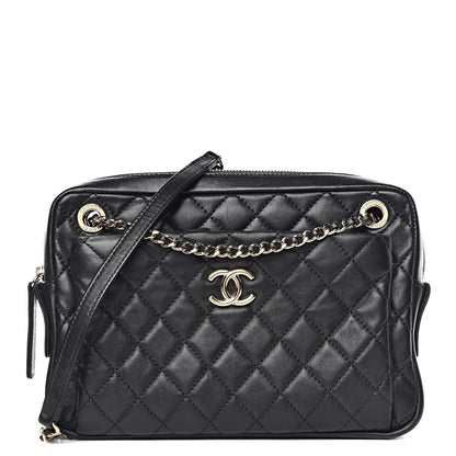 Chanel Lambskin Quilted Camera Case Black 1 of 10