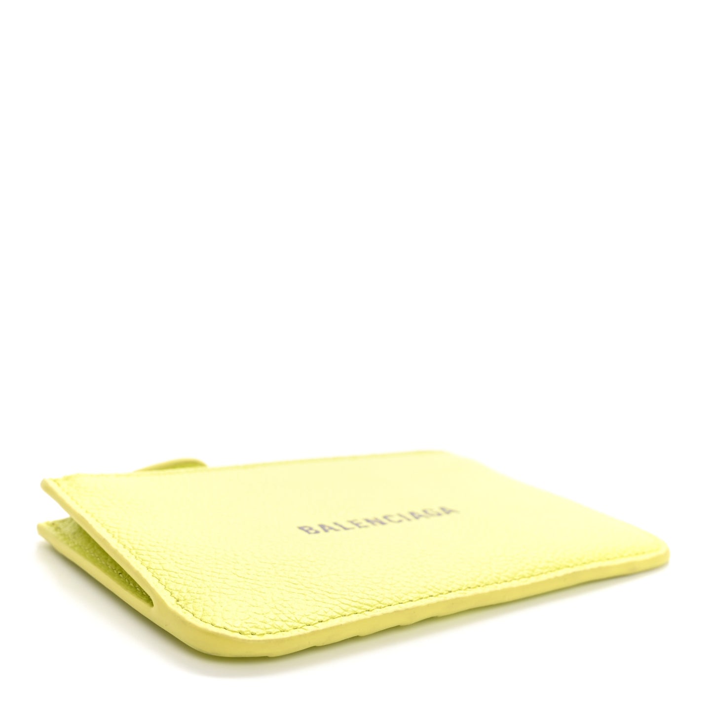 Grained Calfskin Logo Large Cash Long Coin Card Holder Yellow