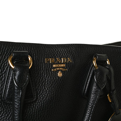 Prada Vitello Daino Tote Black 10 of 15
