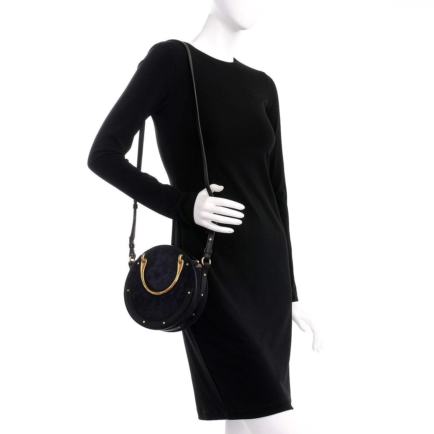 Chloe Calfskin Suede Small Pixie Bag Full Blue 2 of 7