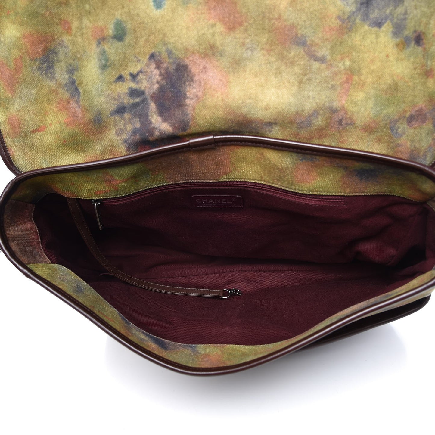 Washed Toile Large Graffiti On The Pavements Messenger Khaki Multicolor