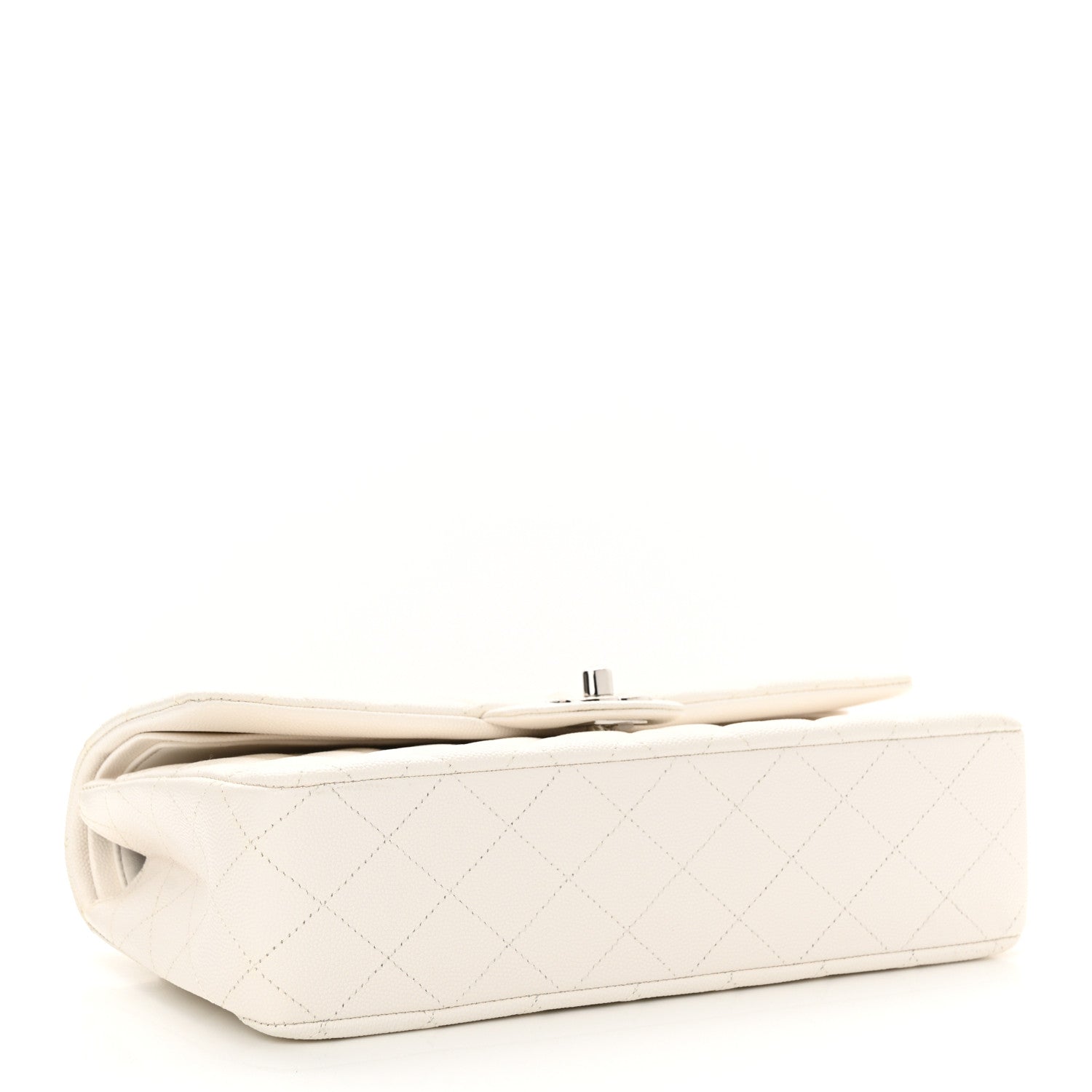 Chanel Caviar Quilted Medium Double Flap White 4 of 12
