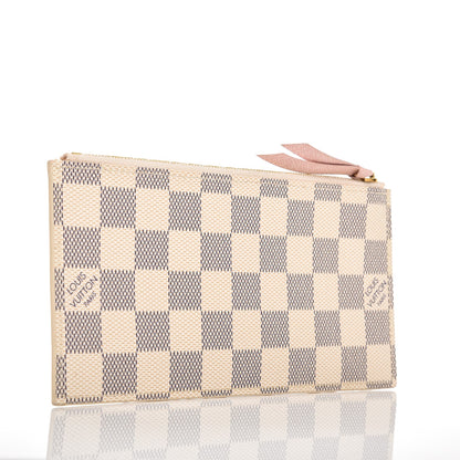 Louis Vuitton Damier Azur Felicie Chain Wallet Zippered Insert Rose Ballerine 3 of 6