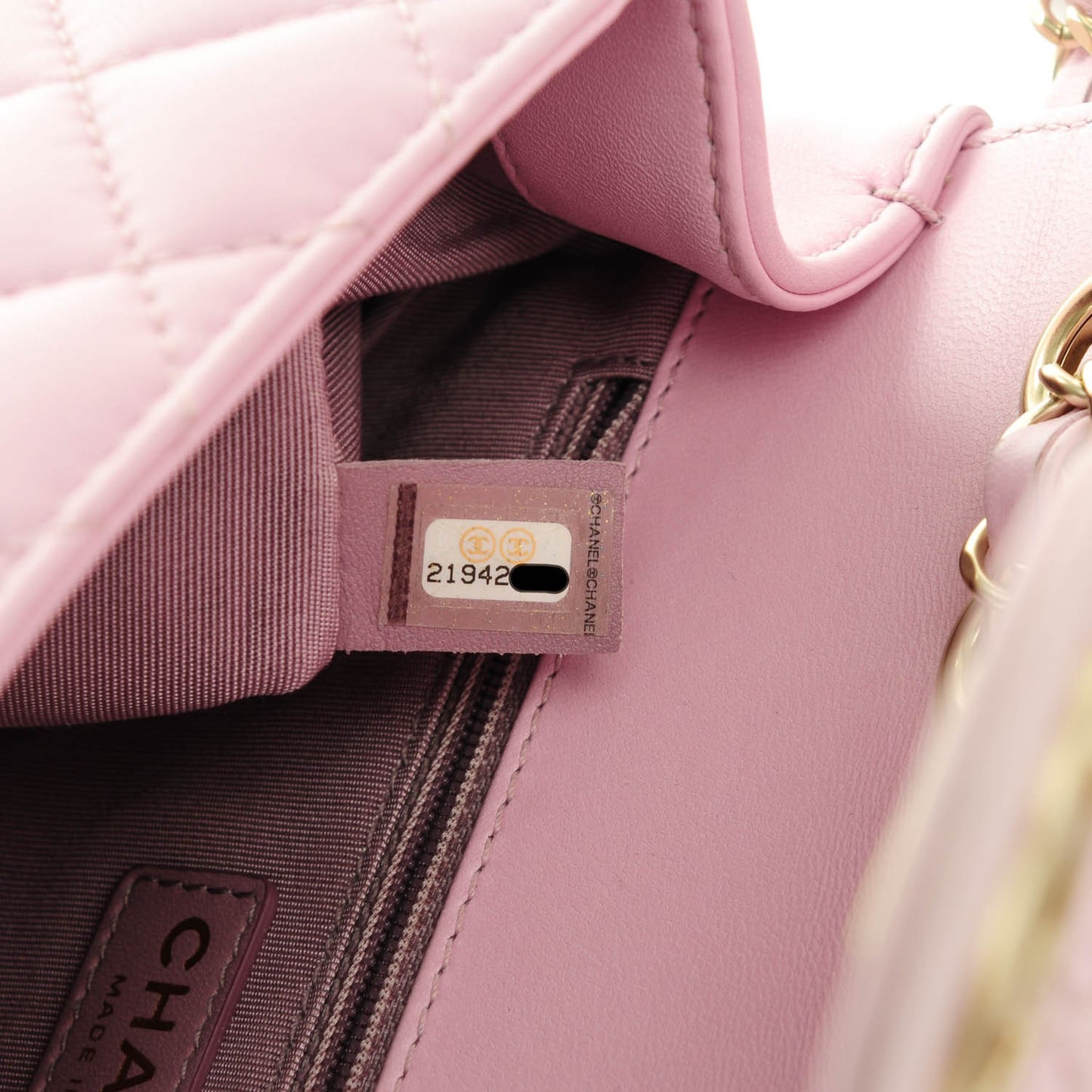 Lambskin Quilted Mini Mademoiselle Chic Flap Pink