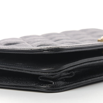 Chanel Caviar Quilted Boy Wallet On Chain WOC Black 8 of 12