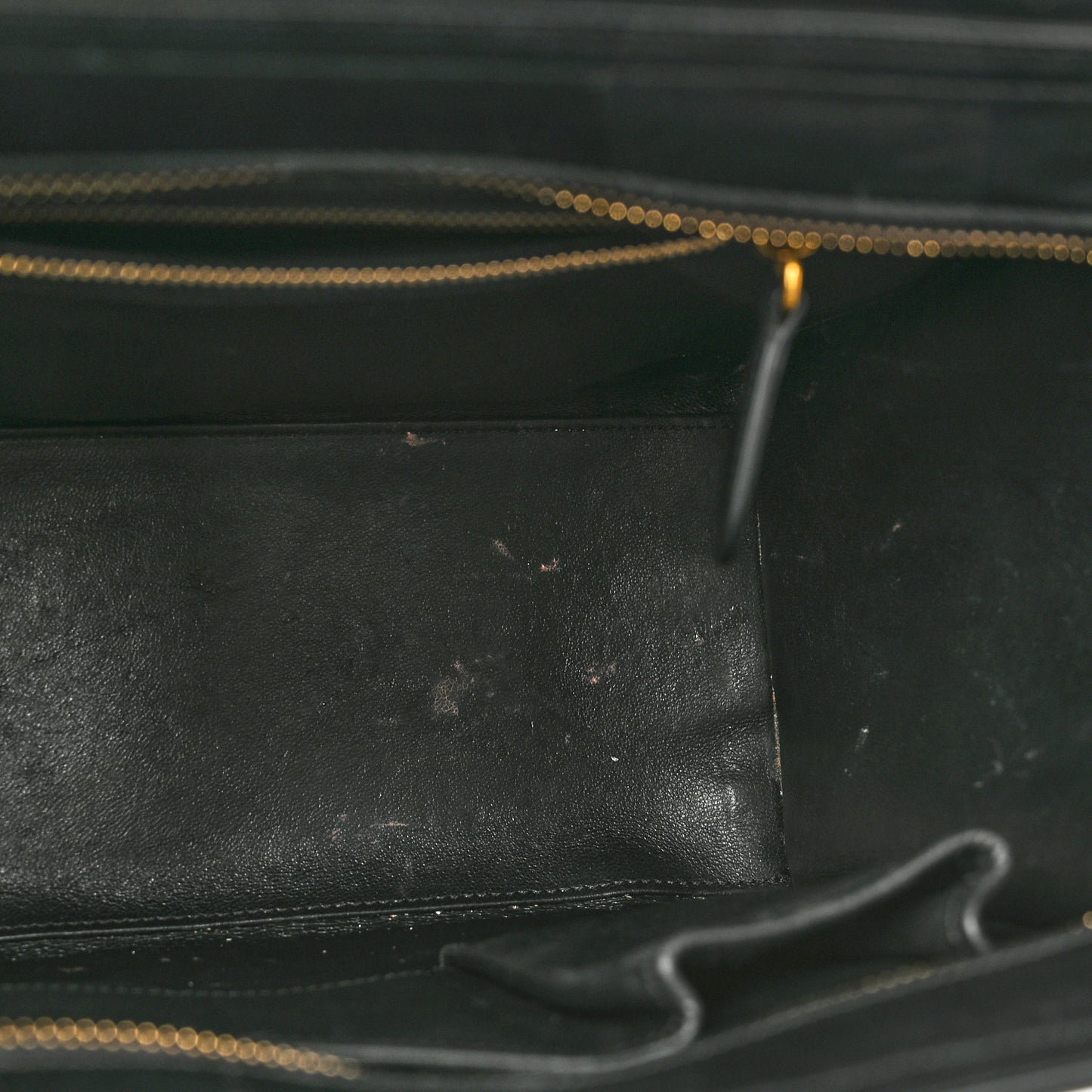 Calfskin Micro Bi-Color Luggage Black White