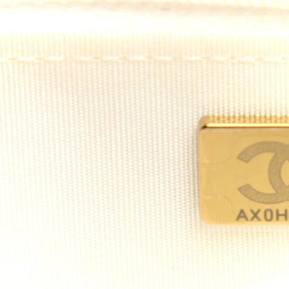 Chanel Goatskin Quilted Chanel 19 Wallet On Chain WOC White 8 of 19