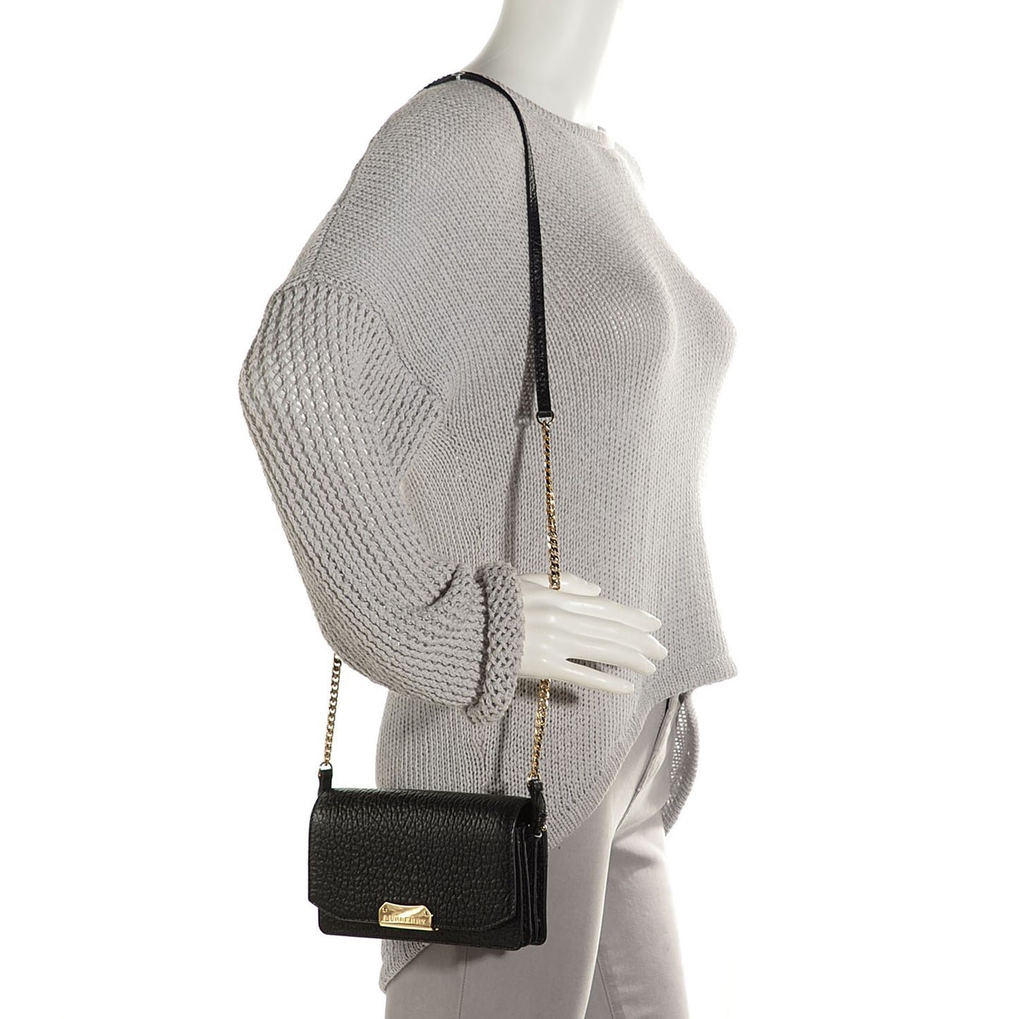 Pebbled Leather Madison Clutch Black