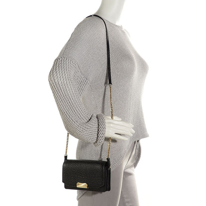Burberry Pebbled Leather Madison Clutch Black 2 of 8