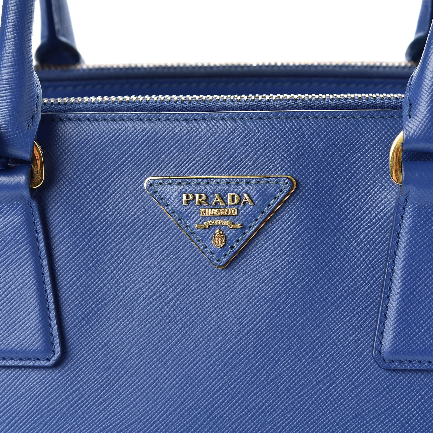 Prada Saffiano Small Galleria Double Zip Tote Bluette 12 of 22