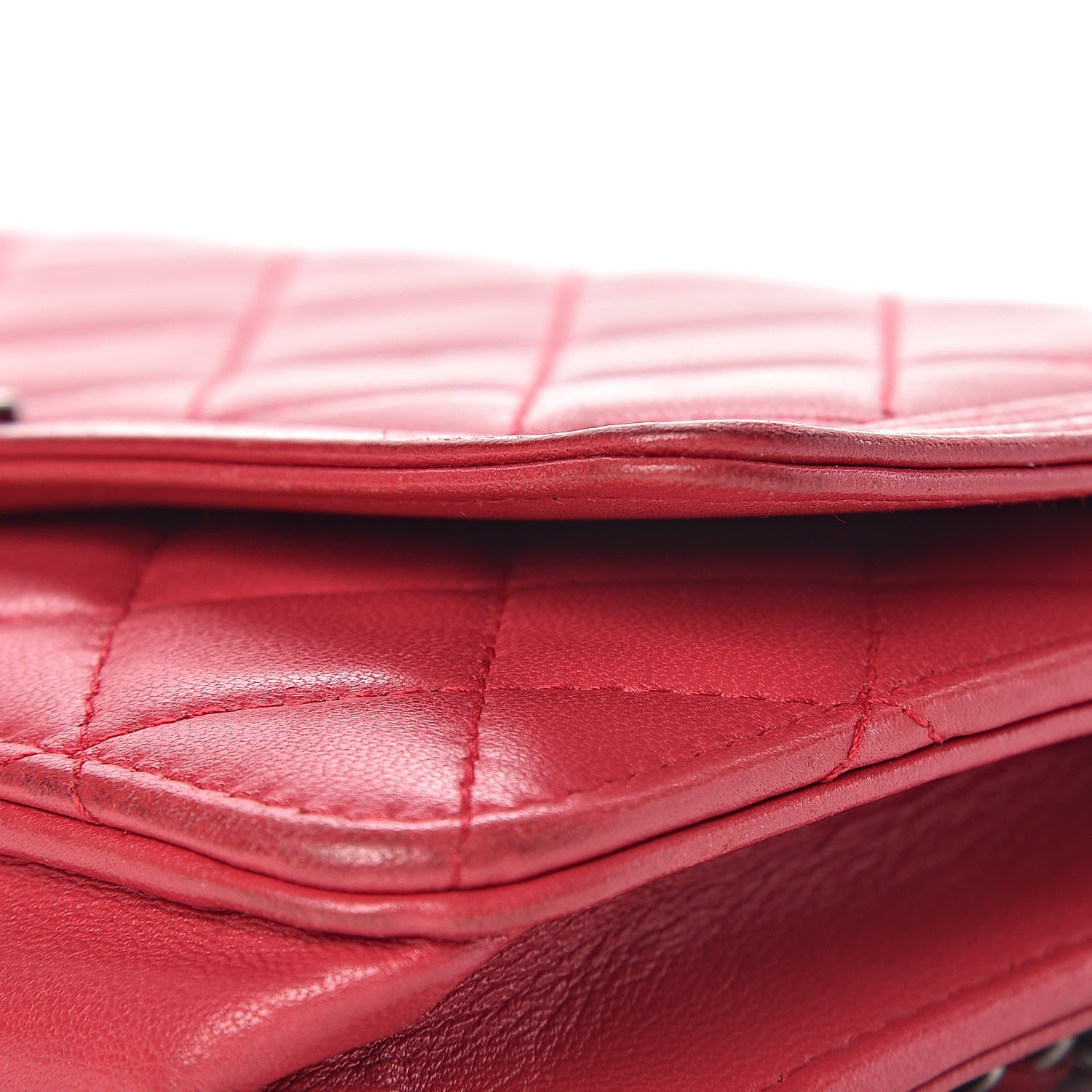 Chanel Calfskin Quilted Boy Wallet On Chain WOC Red 20 of 22