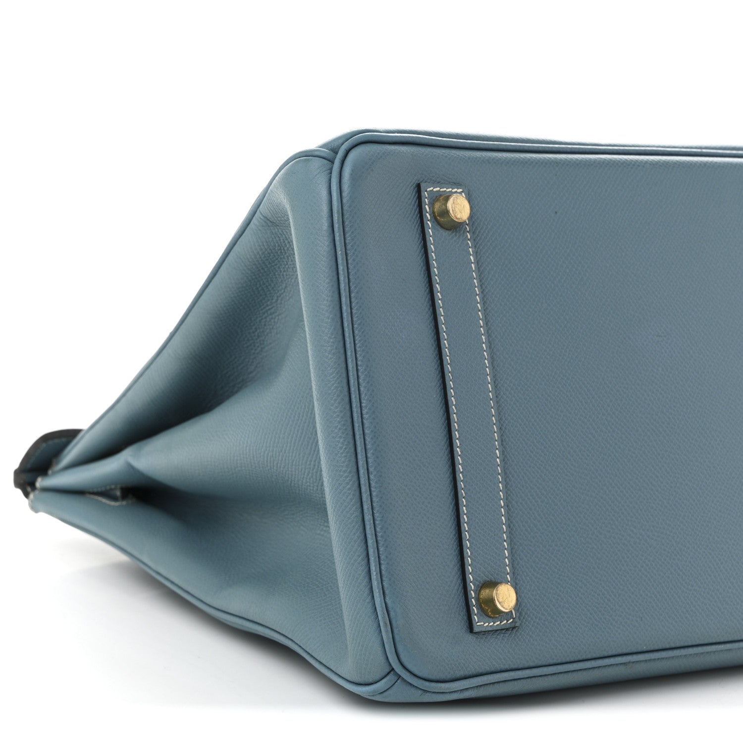 Hermes Courchevel Birkin 35 Blue Jean 9 of 11