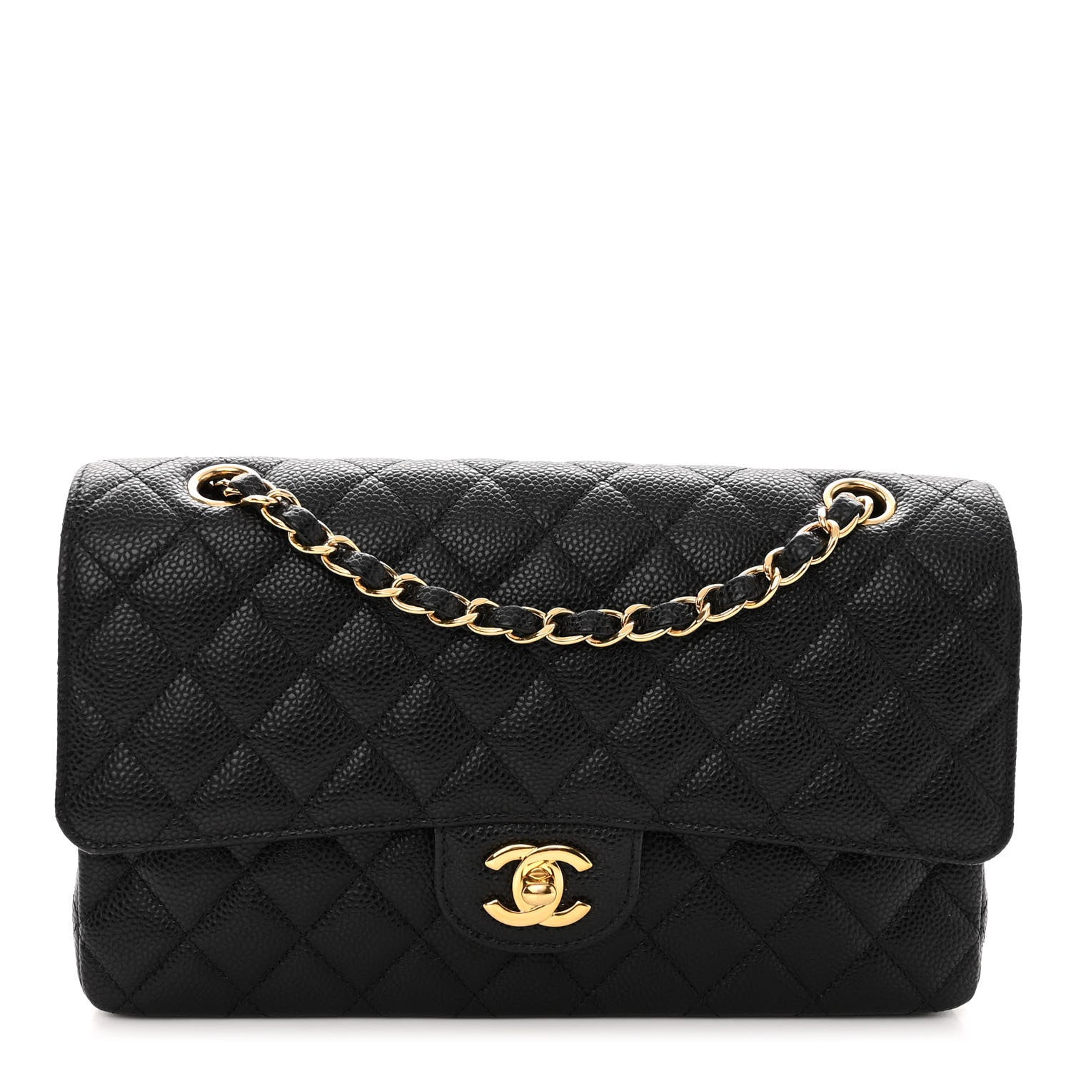 Chanel Caviar Quilted Medium Double Flap Black 1 of 10