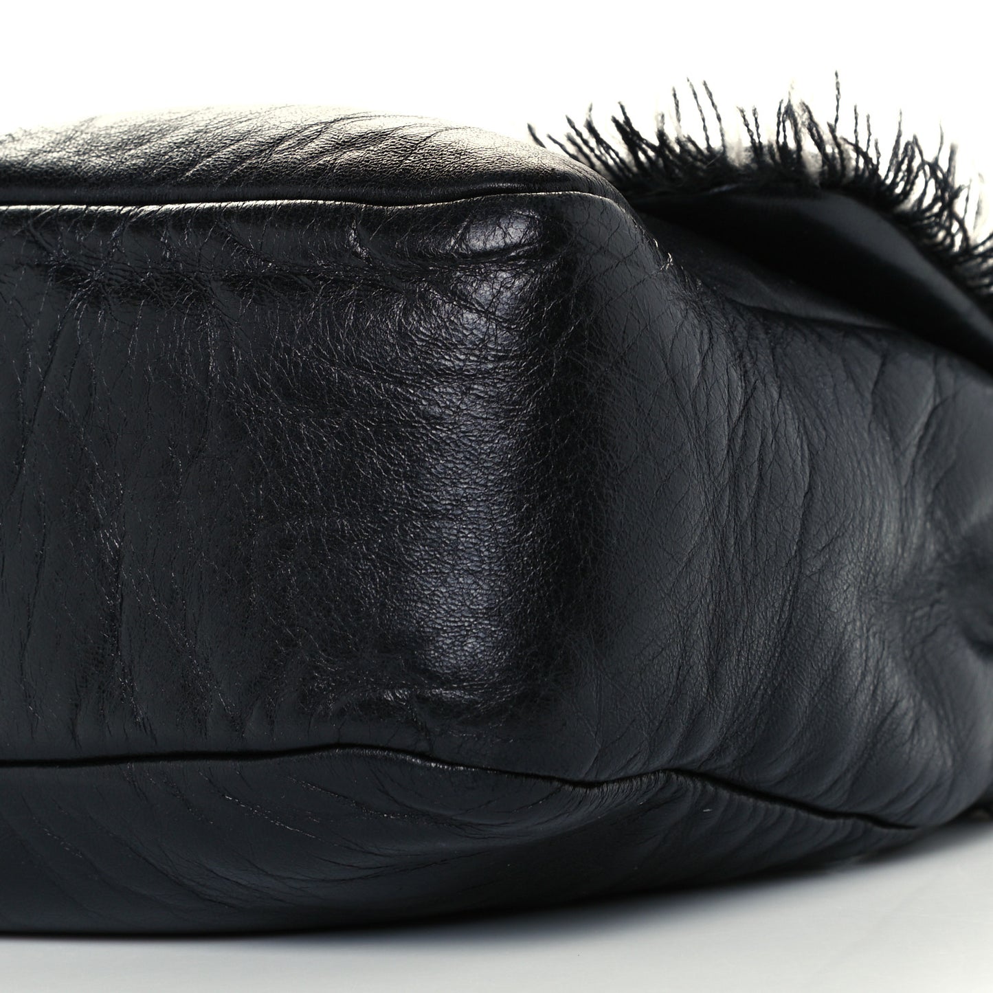 Lambskin Tweedy Flap Black