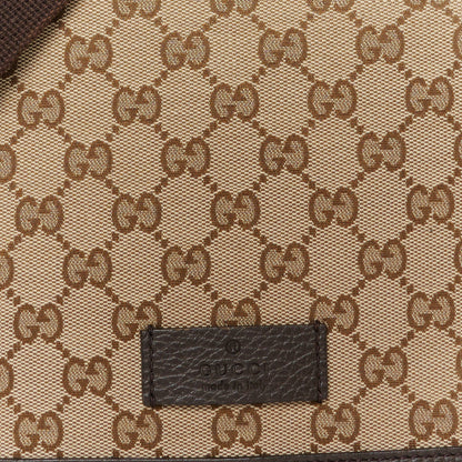 Gucci Monogram Flap Messenger Bag Beige Dark Brown 9 of 12