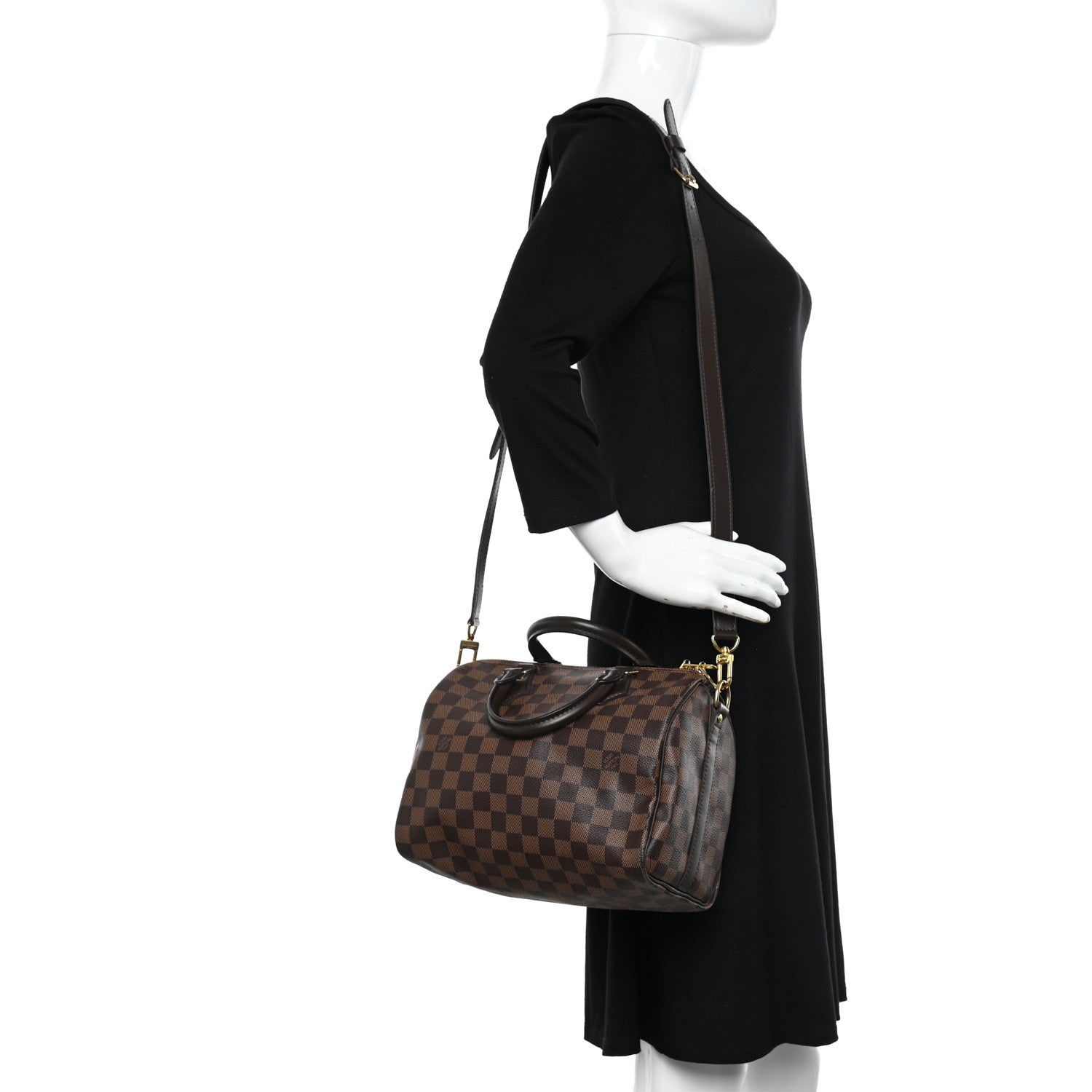 Louis Vuitton Damier Ebene Speedy Bandouliere 25 3 of 10