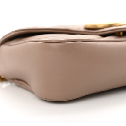Gucci Calfskin Matelasse Super Mini GG Marmont Shoulder Bag Porcelain Rose 9 of 11